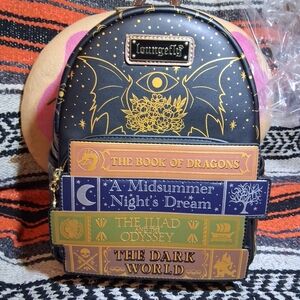 Loungefly Literary Fantasy Books Mini Backpack NWT BAM Exclusive